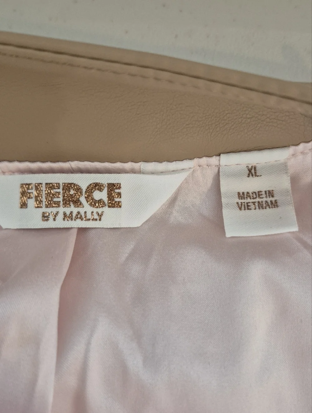 Fierce by Mally Rosebud Textured Bomber Jacket w/ Faux Leather Trim - Sz XL
